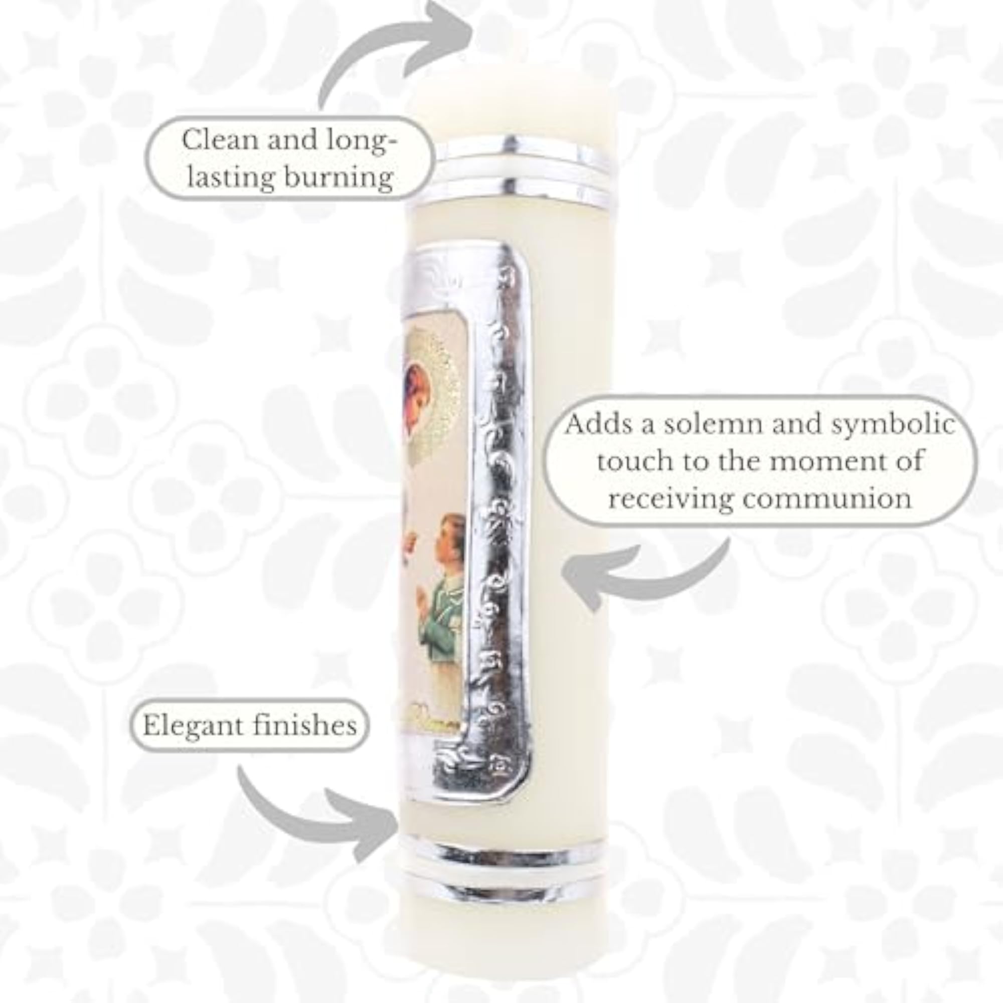 Authenthic First Communion Candle Made by Mexican Artisans