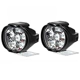 オートバイの補助灯 ヘッドライト オートバイ用 ホワイト 補助作業用フロントライト スクーター用スポットライト 追加スポットライト フォグランプ(2pcs headlights)