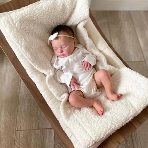 Pinky Reborn 19 inch Lifelike Baby Dolls,Realistic Newborn Toddler Girl Doll for Kids Age 3+, White, 19Inch - Image 3