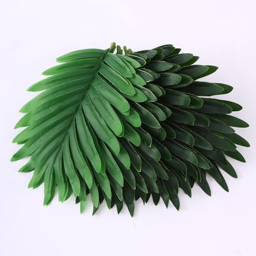 Image of TIED RIBBONS Artificial Palm Green Plants with 12 Leaf Simulated Bonsai Potted Plant Room Decor Office Home Floor Home Outdoors Party Ornament (65 Inch, Vase not Included)