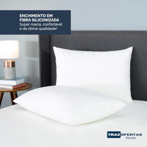 Kit 02 Travesseiros Softy Médio – 70x50cm | Maciez, Conforto e Suporte Ideal para Noites Tranquilas
