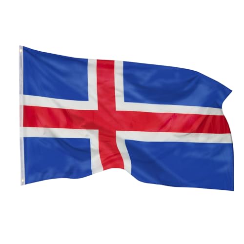 PHENO FLAGS Island Flagge 90x150cm - wetterbeständige Fahne mit Messingösen, 100% Polyester, robuste Doppelnaht & in lebendigen Farben - ideal für Flaggen-Liebhaber