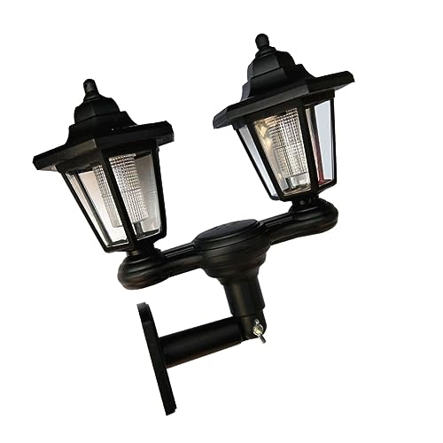 POPETPOP Solar LED de Pared Doble para Exterior Iluminación Jardín y Patio con Elegante y Eficiencia Energética