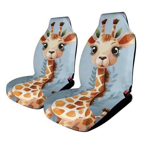 Housse de siège de voiture universelle girafe et fleurs pour auto camion SUV