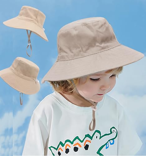 2Pcs Parent-Child Sun Hat,UPF 50+ Toddler Bucket Hat for Mother&Baby Boys Girls Beach Hat2
