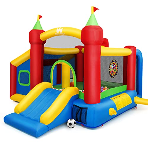 Molteplicità di Intrattenimento - Divertimento per tutto l'anno sia quando asciutto che bagnato. I bambini possono alternare tra 6 aree di gioco. Adatto a bambini in età 3-10 e può reggere un peso fino di 135 kg.