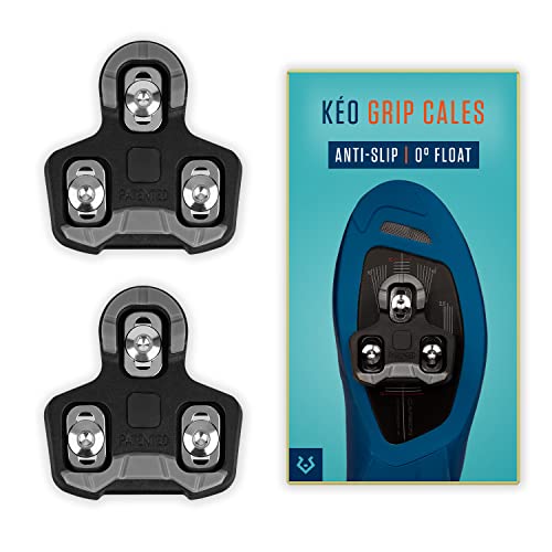 Alphatrail Cales de vélo de Course Alfred pour Look Keo I 0° Float I Points de Contact antidérapants I INCL. Kit de Montage I Compatible avec Les Click Pedals i.a. Look Keo