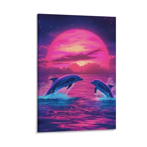Toile Baleine Violette : Ambiance Marine pour Salon