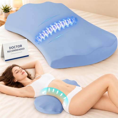 Fledano Lumbar Pillow for Sleeping, Lumbar Support Pillow for Bed for Back Pain Relief, Memory Foam...