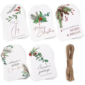 Hunanyume 50 Stück Weihnachts-Geschenkanhänger 50XmasTags