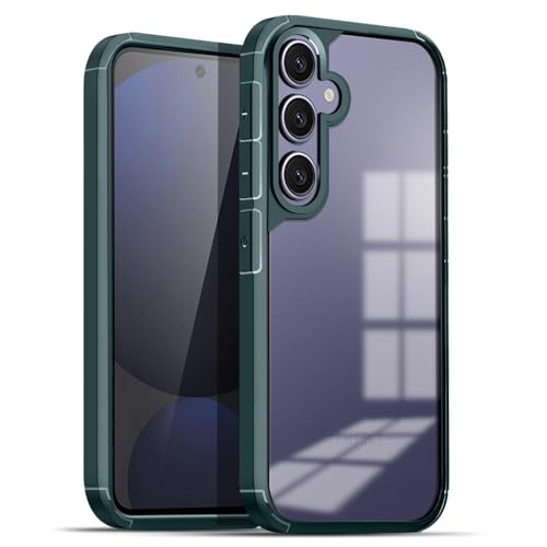 Image of KARWANBack Cover |Shockproof Bumper Case | Full Camera Protection | Raised Edges | Super Soft Side TPU | Bumper Case for Samsung Galaxy S24 Plus - Green