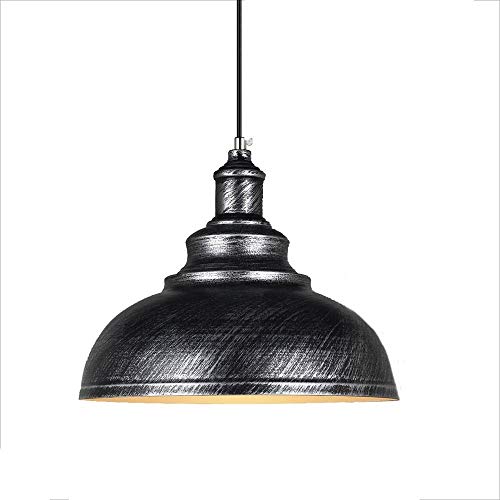 Lustre E27 rétro en fer forgé : suspension industrielle pour restaurant