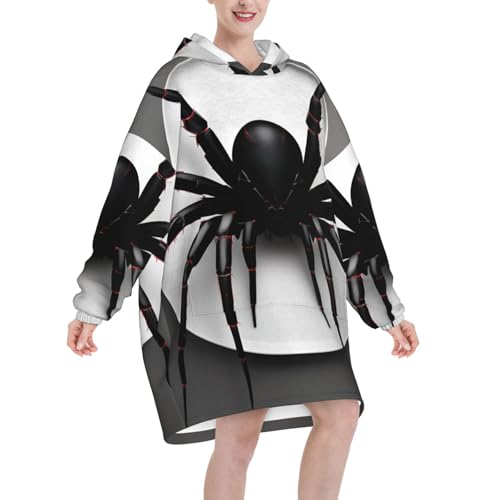 Couverture à capuche cadeau de Noël original pour adulte avec motif araignée - 2