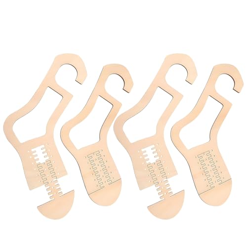 byepica 4pcs Sock blockers for Knitting Adjustable Sock Stretcher Wooden Stretcher Blocker for Knitting Sock Sizing Ruler Tool with Aesthetic Shape Design