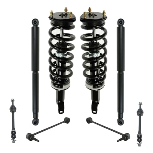 Image of TRQ Front and Rear Suspension Kit Complete Strut & Coil Spring Assembly Shock Absorber Sway Bar Link Compatible with 2009-2010 Dodge Ram 1500 2011-2018 Ram 1500 2019-2020 1500 Classic 4 Wheel Drive