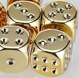 Amazon | Levarage 0043 サイコロ ゴールド 4個セット 1.5cm四方 dice