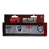 PSG UFC UFC Unisex UFC Shot Glasses Set 4PKUFC Shot Glasses Set 4PK, Clear, Small (PSGLS0463166)