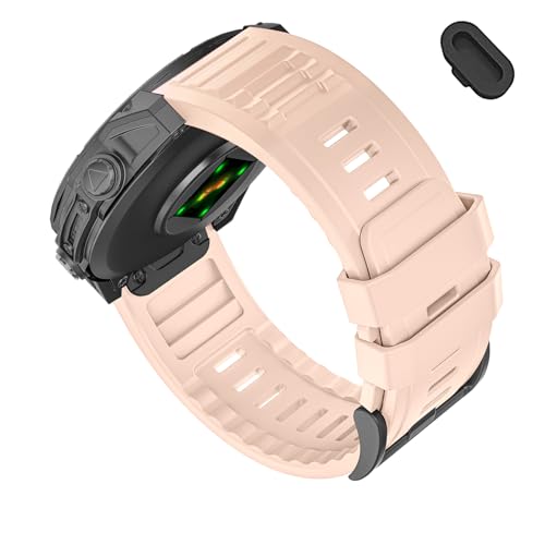 Image of 26mm Quickfit Silicone Watch Bands Compatible with Garmin Fenix 8 Pro /quatix 8 51mm /Fenix 7X /7X Pro /6X /6X Pro /5X /5X Plus /3 HR /Enduro 3 2 /Descent Mk3i 51mm /Mk2i /Tactix 8 /7 pro /epix Pro 51MM