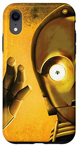 Coque iPhone XR Star Wars C-3PO jaune housse de protection mobile
