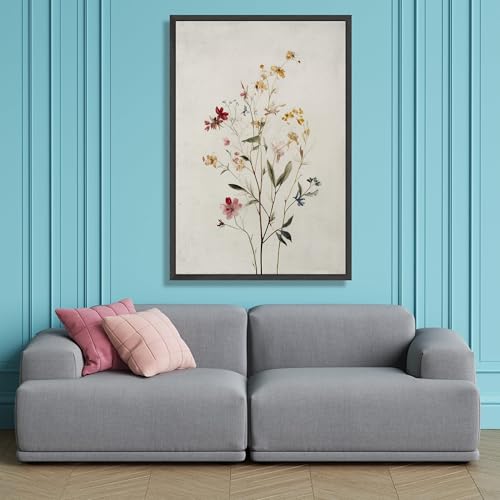 Décoration intérieure nature grand format toile fleurs rétro
