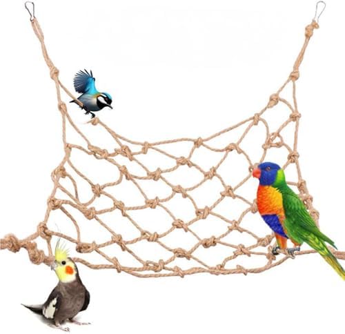 Hemp Rope Climb Hemp Rope Climbing Net for Birds & Small Pets - Parrot Perch, Rat Cage ...