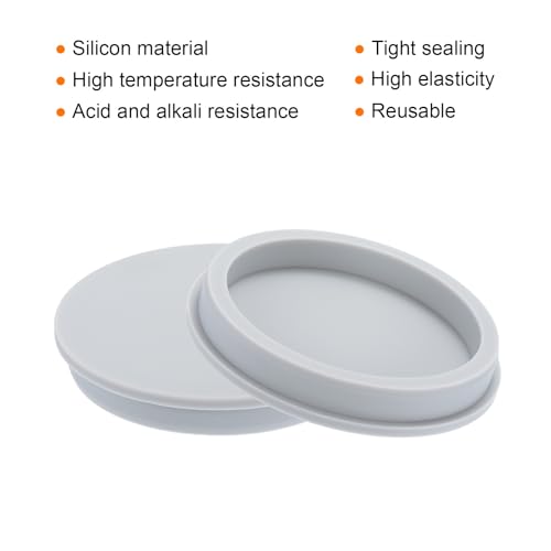 Image of MECCANIXITY High Temp Silicone Plug Mount Dia 126.5mm /4.98 Inch T Shaped Rubber Stopper Hole Plugs for Powder Coating Plating Waterproof Sealing Plugs Grey Pack of 1(OD 135mm /5.31 Inch)