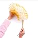Lambswool Duster with Solid Wooden Handle,Leather Hang Strap,18.9 inch Long,Natural Feather Duster for Cleaning Ceiling Fans,Window Blinds,Computer Screens,Bookshelves etc