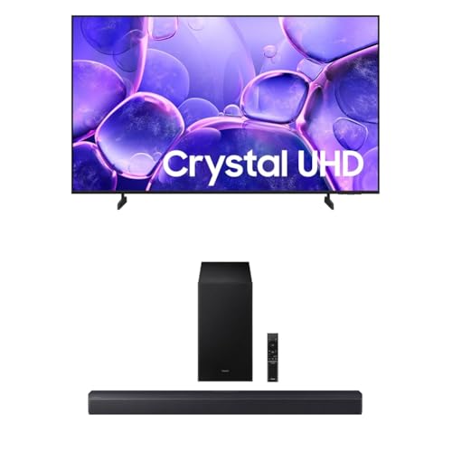 Image of Samsung 58-Inch Class Crystal UHD U8000F 4K Smart TV (2025 Model) Endless Free Content, Crystal Processor 4K B-Series Soundbar HW-B550F 2.1 ch DTS Virtual:X Soundbar (2025 Model)