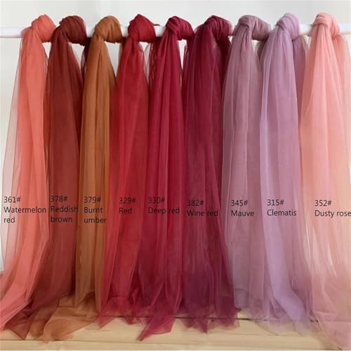 Tissu tulle polyester doux bordeaux 160 cm anti-irritation couture