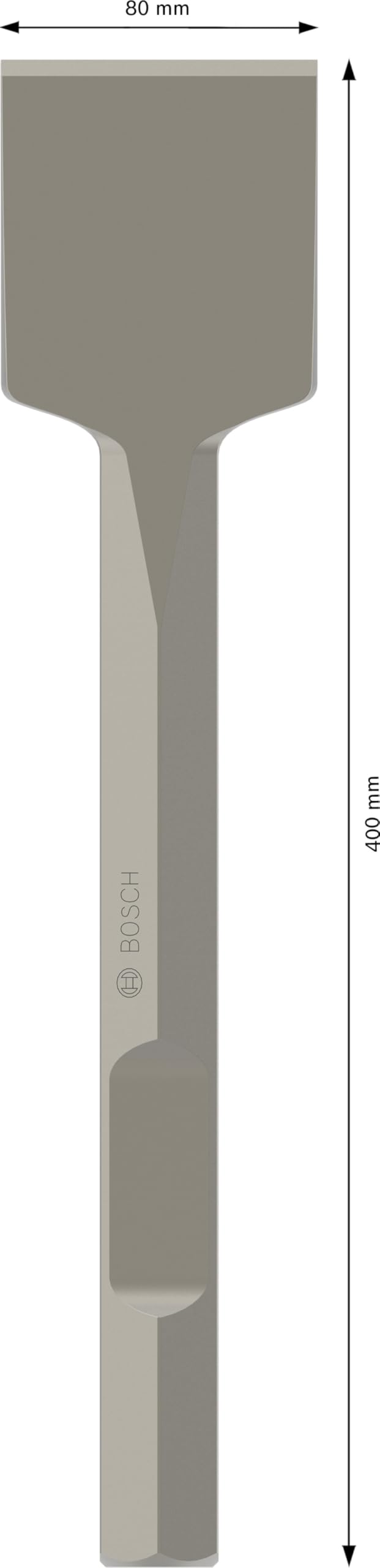 Bosch 1x Scalpello a spatola PRO Hex 28-4C (per Calcestruzzo, Mattone, Ø mm, Professional Accessorio Sezionatori)