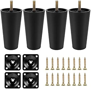 Sofa Legs, 4.6 inch Sofa Legs, GGLTECK Tapered Plastic Sofa Couch and Chair Legs M8 Thread (Metric 8mm) Replacement Furniture Legs Perfect for IKEA Or US Made, 4.6 inch Plastic Sofa Legs