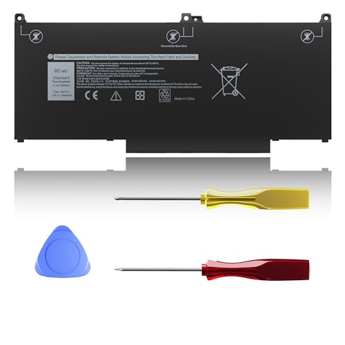 Image of MXV9V Laptop Battery Replacement for Dell Latitude 7400 7300 5300 5310 2-in-1 E5300 E5310 E7300 E7400 for dell 7300 /7306 2-in-1 P96G P97G P99G P100G 5VC2M 829MX 7.6V 60Wh