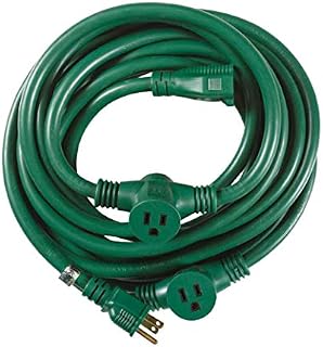 Woods 3030 Yard Master Outdoor 25 Foot Extension Cord with Evenly-Spaced Plugs Ideal