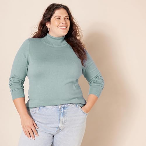 Image of Amazon Essentials Women's Classic-Fit Lightweight Long-Sleeve Turtleneck Sweater