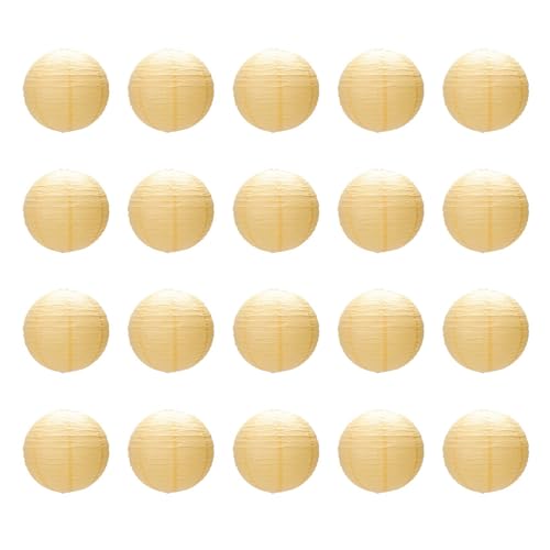 Booso 20 pantallas de papel chino japonés para boda, 40 cm, color amarillo profundo