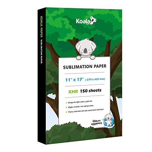 Koala 150 sheets Sublimation Paper 11X17 Inches for Heat Transfer DIY gift compatible with Inkjet Printer with Sublimation Ink