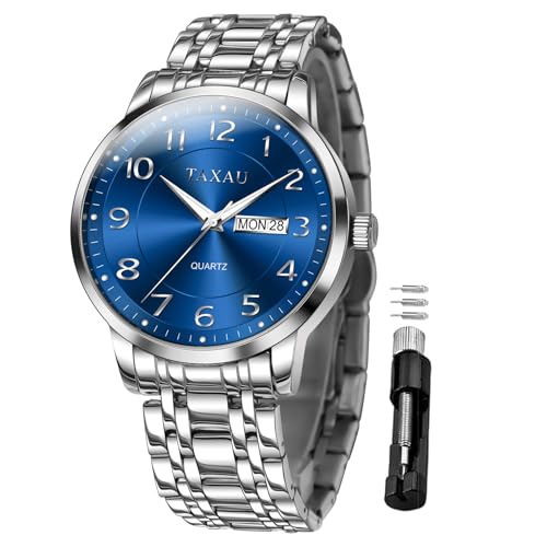 Men's Dress Watches Waterproof Analog Watch with Day Date