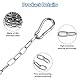 2 Stück Edelstahlkette Meterware, 1,5mm*10m Edelstahl Kette mit 4 Karabiner, Metallkette, Rundstahlkette, Gliederkette zum Aufhängen Lampen Sandsack Hängesessel Kleidung und Vogelhäuschen, Starke