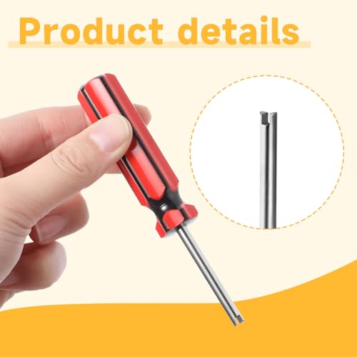 Image of 6Pcs Valve Core Wrench Tools, Tire Valve Removal Tool Installation Kit Single & Dual Head A /C Valve Stem Core Extractor for Car Bicycle Tyre Truck and Air Conditioner