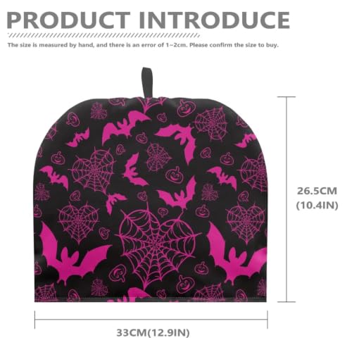 Image of Hudotybom Pink Bat Tea Cozy Teapot Cover Halloween Tea Pot Cosies 6 Cups Insulated Large Teapot Protective Cover for Kitchen Hallowee Decoration