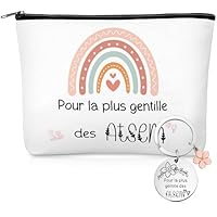 Nuenen Regalo de ATSEM Llavero y Bolsa de Maquillaje Pour la