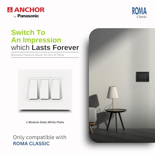 Image of Anchor by Panasonic 1 Module Deko White Plate, 21317WH-1