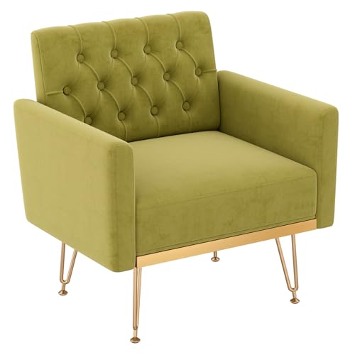 Sillón Plegable Terciopelo Verde miniatura 1
