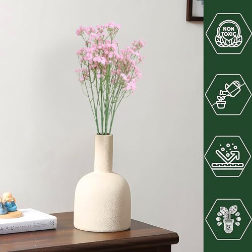 Image of HOMEVERSE Baby Breath /Gypsophila Artificial Fake Silk Plants Wedding Party Decoration Real Touch Flowers DIY Home Garden(Pink-05)
