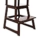 SDADI Kids Kitchen Step Stool Holds up to 150 Pounds with Safety Rail, Wide Platform Design, 4 Anti Slip Strips for 18 to 36 Months Old, Espresso