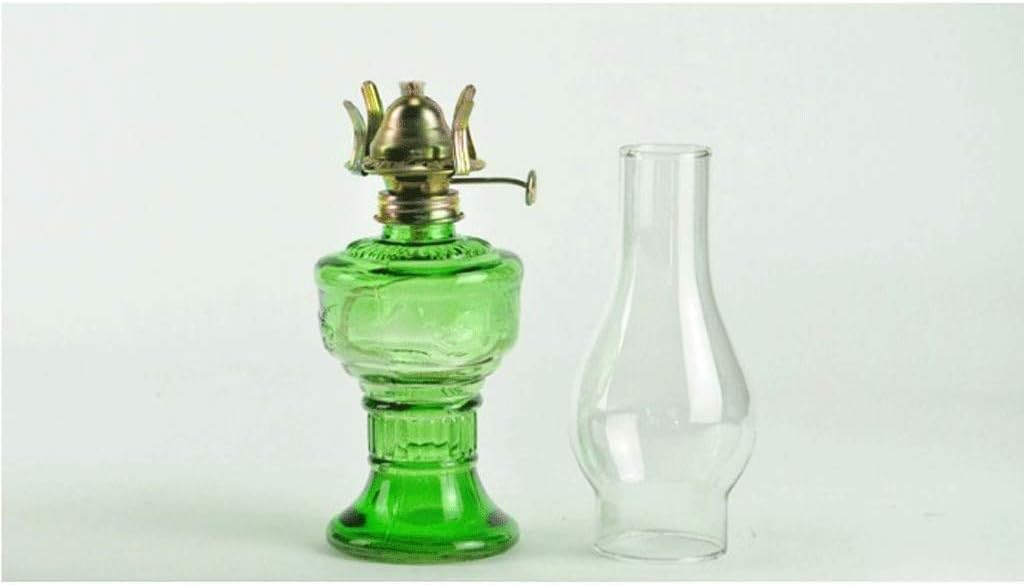 retro lampa na naftę, Lampa naftowa w stylu vintage nostalgiczna szklana wiatrówka lampa maślana awaryjna z knotami