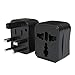 Produktbild EAZY CASE Universal Reiseadapter 150 Länder weltweit - Stromadapter, Reisestecker für Weltreisen, u.A. für USA, Australien, Asien, Kanada, UK, Afrika, Thailand, Neuseeland, China, Südamerika, Schwarz
