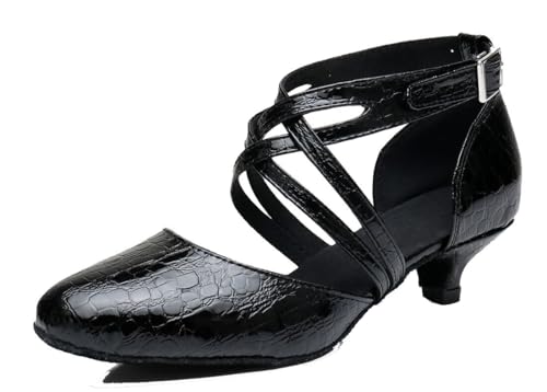 Derbies modern jazz femme cuir noir talon 3cm confort supérieur 34