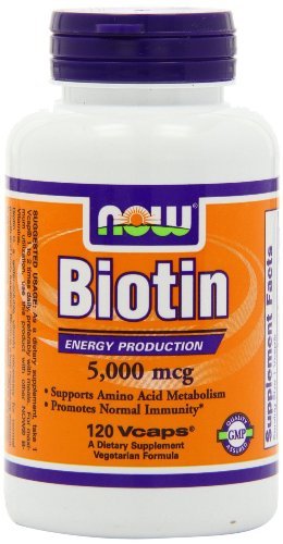 NOW Foods Biotin 5000mcg, 120 Vcaps by Now
