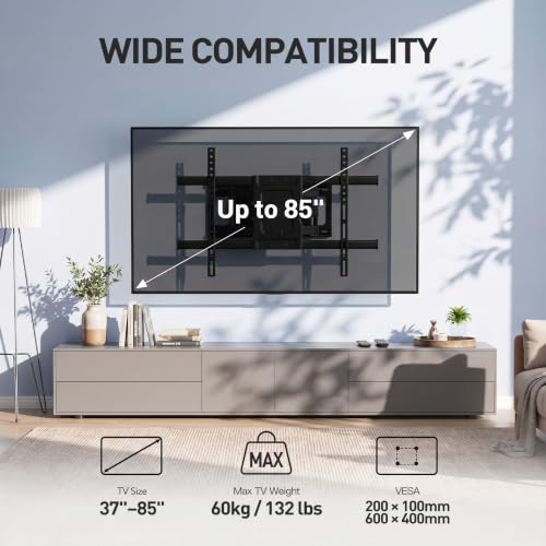 PERLESMITH TV zidni nosač, za TV 37-85 inča 60 kg, VESA 600x400 mm